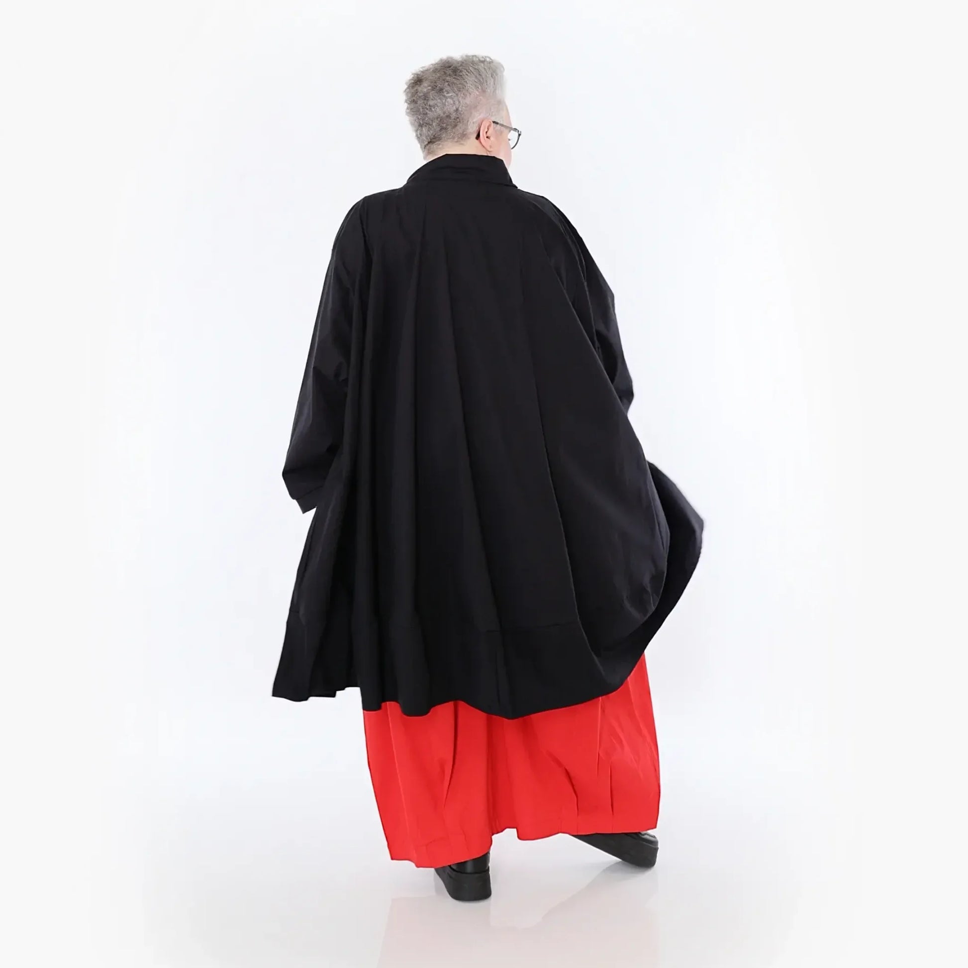  A-Form Jacke von AKH Fashion aus Baumwolle, 1482.07061, Schwarz, Ausgefallen, Zeitlos