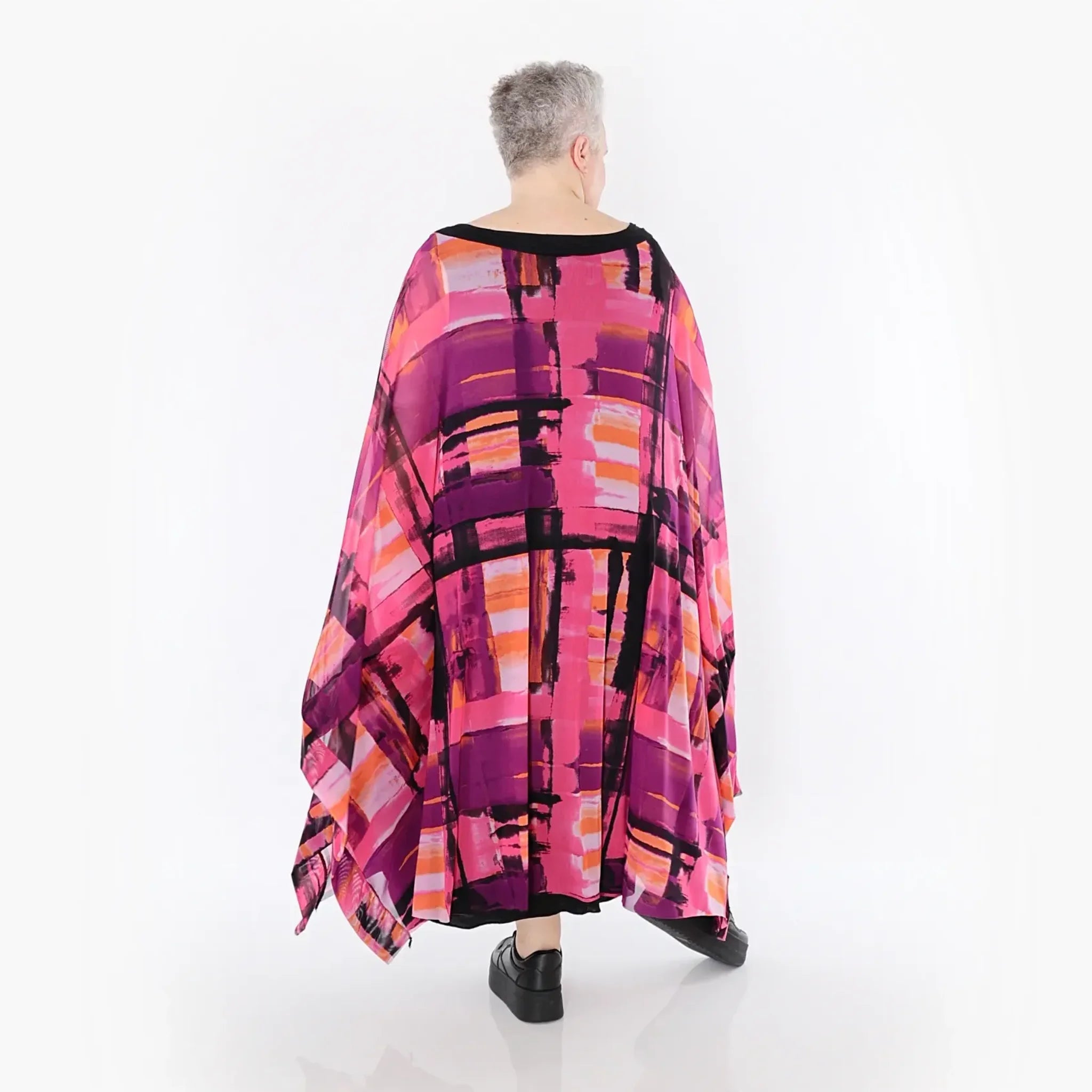  AKH Fashion Überwurf in gerader Form, aus Polyester, 1488.07100, Multicolor, Grafik