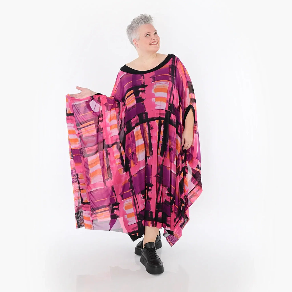  AKH Fashion Überwurf in gerader Form, aus Polyester, 1488.07100, Multicolor, Grafik