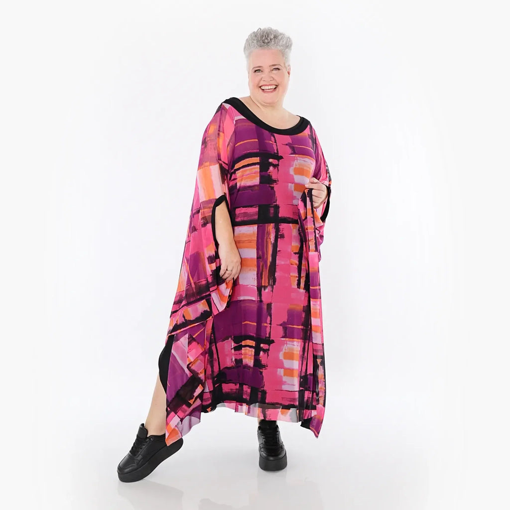  AKH Fashion Überwurf in gerader Form, aus Polyester, 1488.07100, Multicolor, Grafik