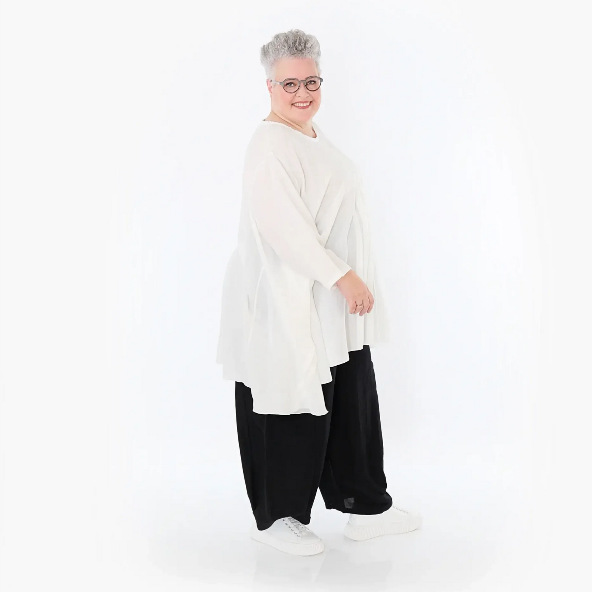  AKH Fashion Hose in gerader Form, aus Viskose, 1490.06710, Schwarz, Ausgefallen, Zeitlos