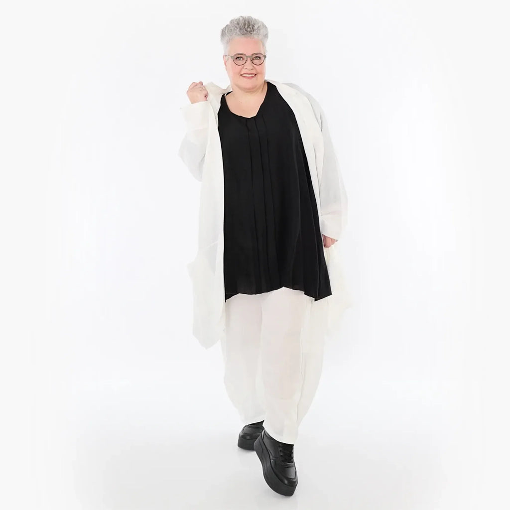  Ballon Cardigan von AKH Fashion aus Viskose, 1490.07094, Weiß, Ausgefallen, Zeitlos