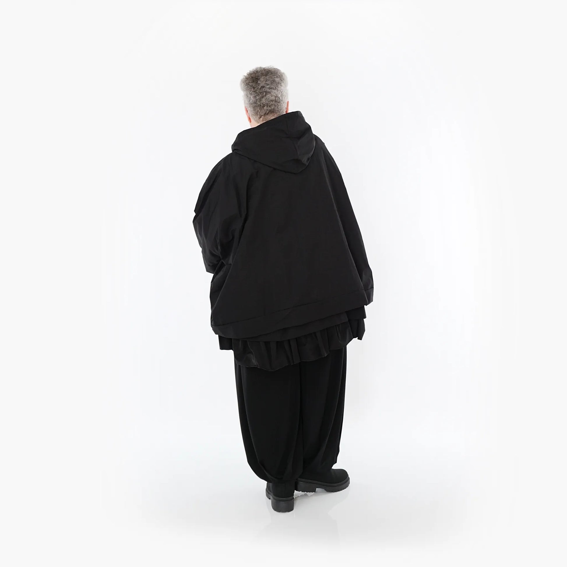  AKH Fashion Jacke in kastiger Form, aus Baumwolle, 1493.07076, Schwarz, Ausgefallen