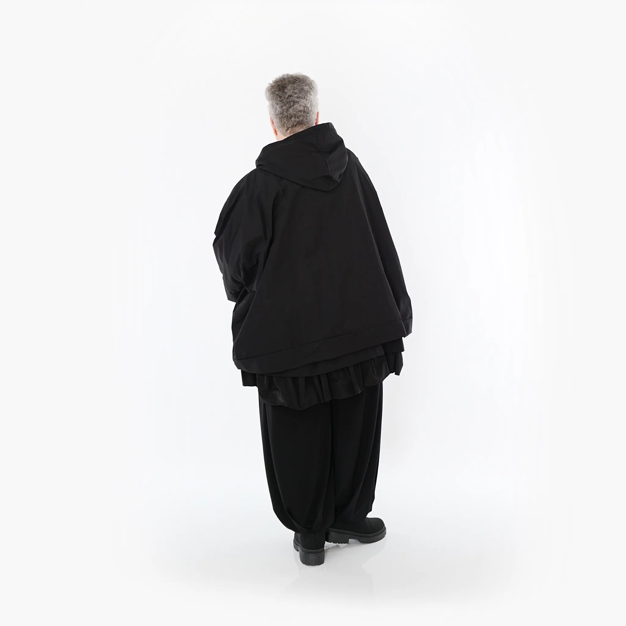  AKH Fashion Jacke in kastiger Form, aus Baumwolle, 1493.07076, Schwarz, Ausgefallen