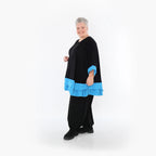 A-Form Bigshirt von AKH Fashion aus Viskose, 1493.07103, Schwarz/Blau, Ausgefallen, Zeitlos