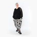  Ballonhose von AKH Fashion aus Materialmix, 1499.08069, Schwarz/Weiß, Animal, Ausgefallen