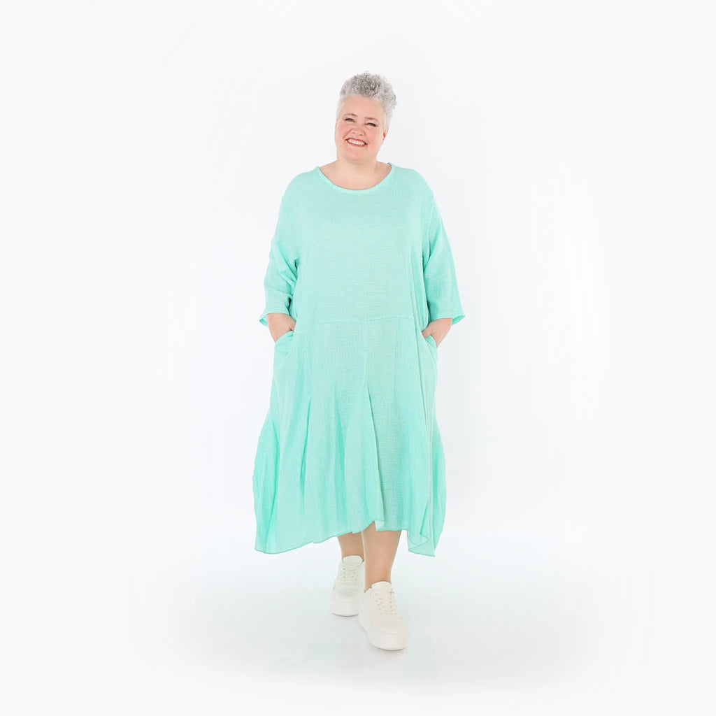  Ballonkleid von AKH Fashion aus Baumwolle, 1501.06972, Mint, Ausgefallen, Zeitlos, Schick