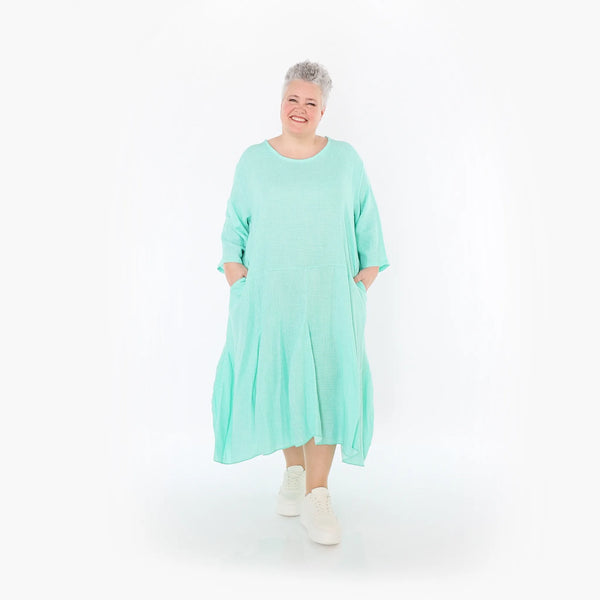  Ballonkleid von AKH Fashion aus Baumwolle, 1501.06972, Mint, Ausgefallen, Zeitlos, Schick