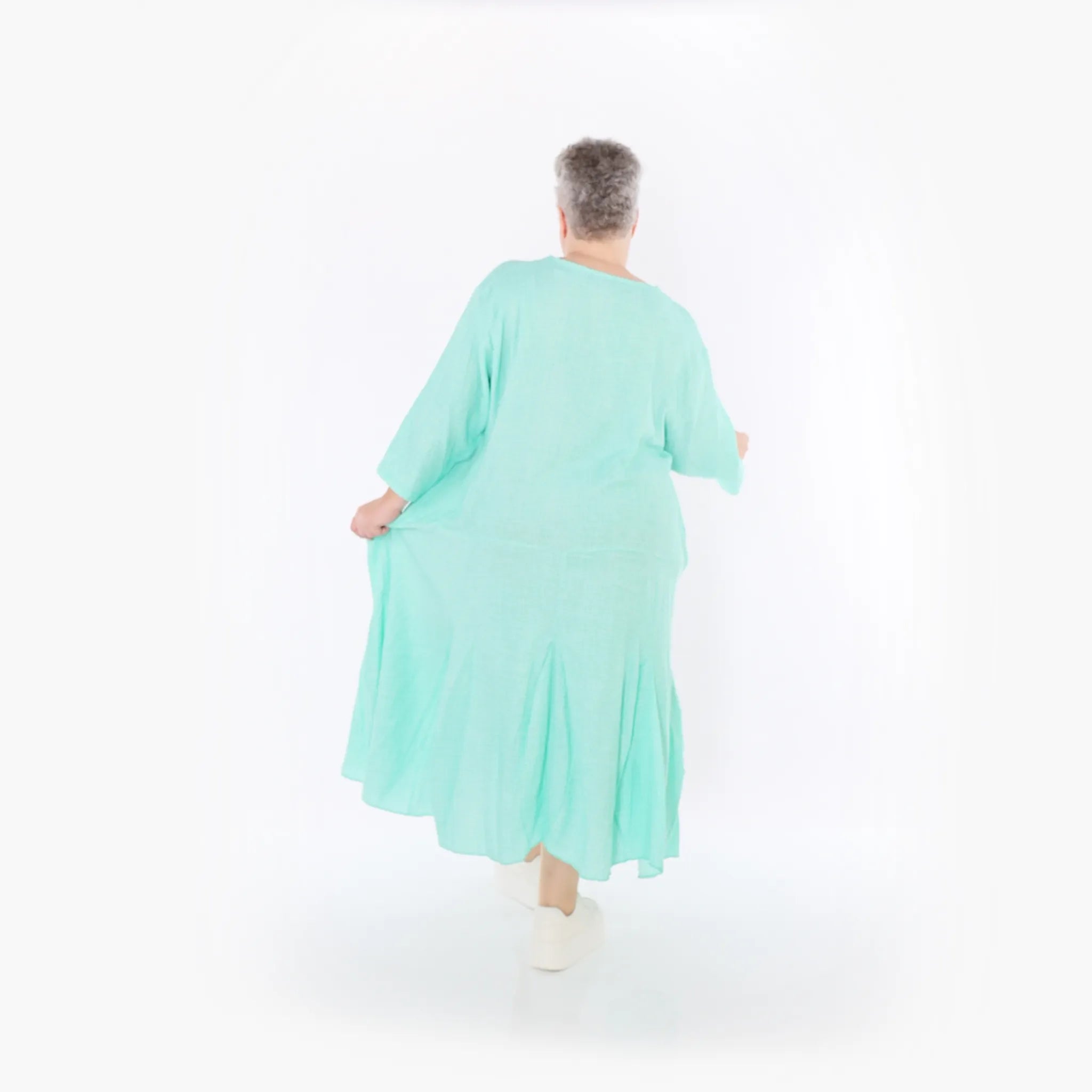  Ballonkleid von AKH Fashion aus Baumwolle, 1501.06972, Mint, Ausgefallen, Zeitlos, Schick