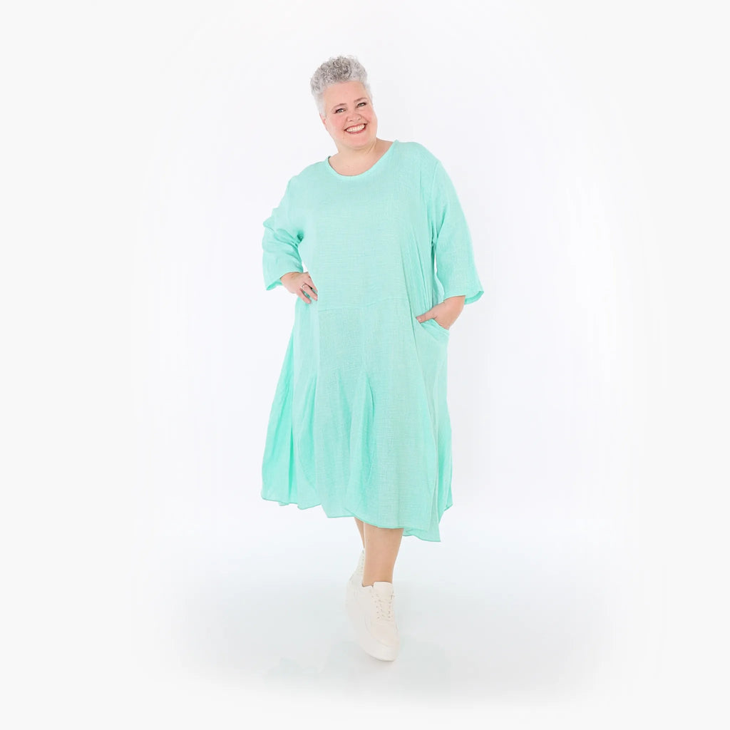  Ballonkleid von AKH Fashion aus Baumwolle, 1501.06972, Mint, Ausgefallen, Zeitlos, Schick