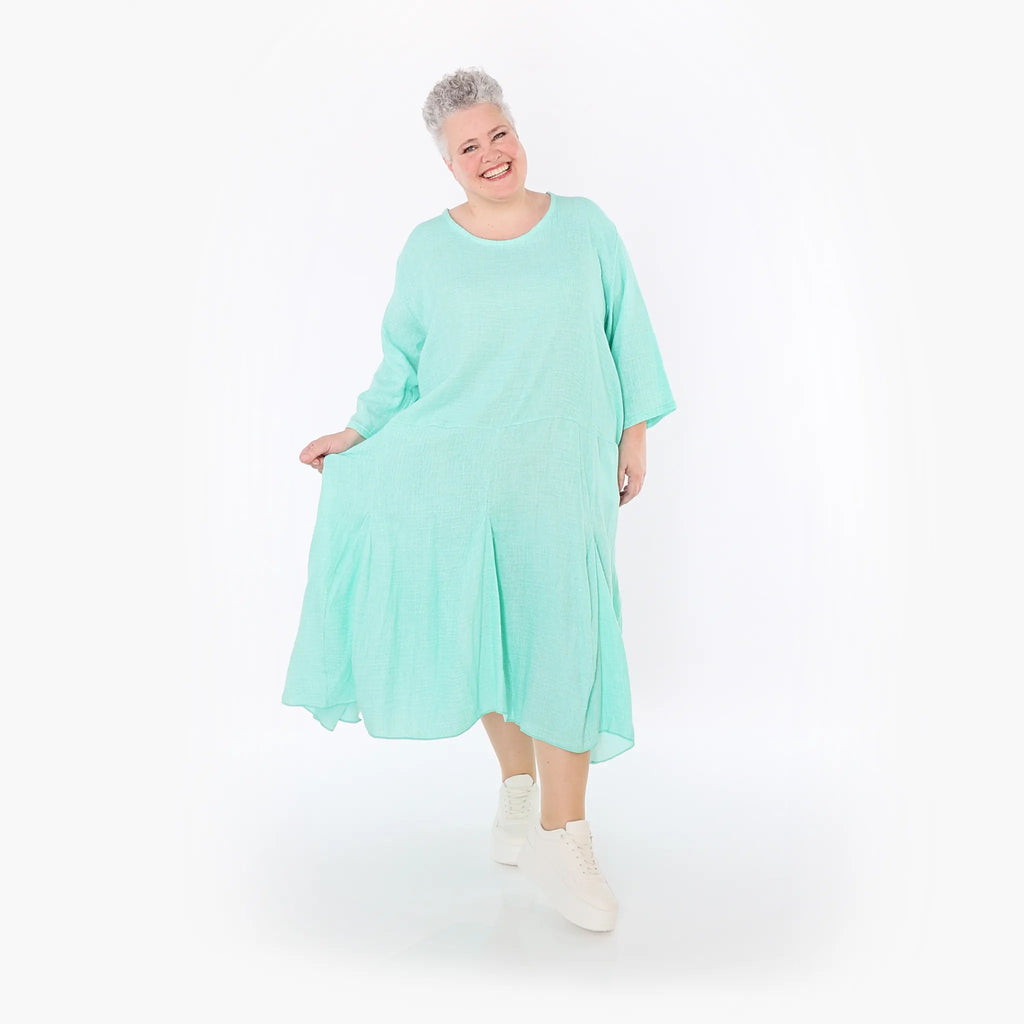  Ballonkleid von AKH Fashion aus Baumwolle, 1501.06972, Mint, Ausgefallen, Zeitlos, Schick