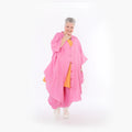  AKH Fashion Jacke in gerundeter Form, aus Baumwolle, 1501.07107, Fuchsia, Ausgefallen