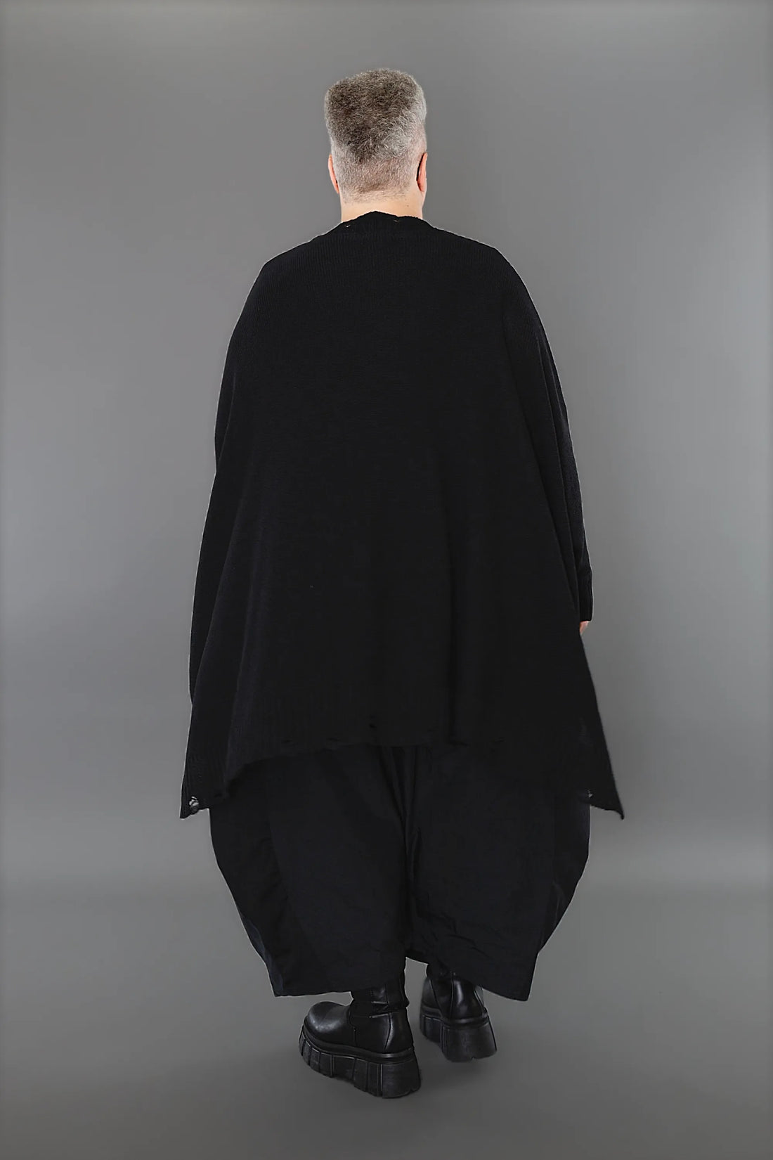  A-Form Jacke von AKH Premium aus Baumwolle, P1002.2519, Schwarz, Ausgefallen, Zeitlos