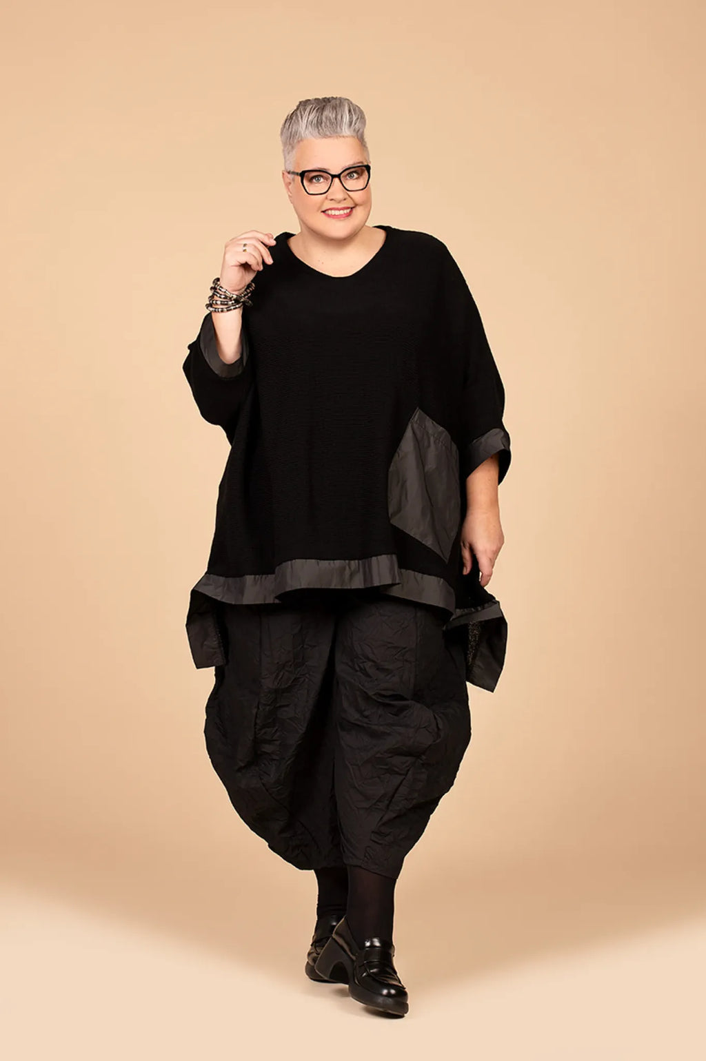 A-Form Shirt von AKH Fashion aus Baumwolle, ausgefallene, zeitlose Lagenlook Mode