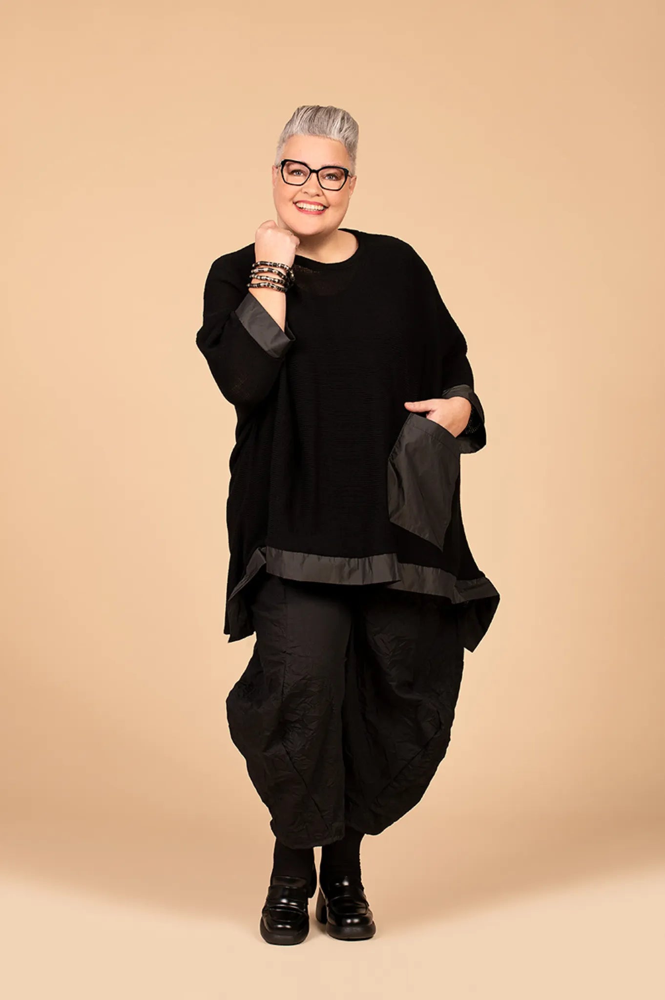 A-Form Shirt von AKH Fashion aus Baumwolle, ausgefallene, zeitlose Lagenlook Mode