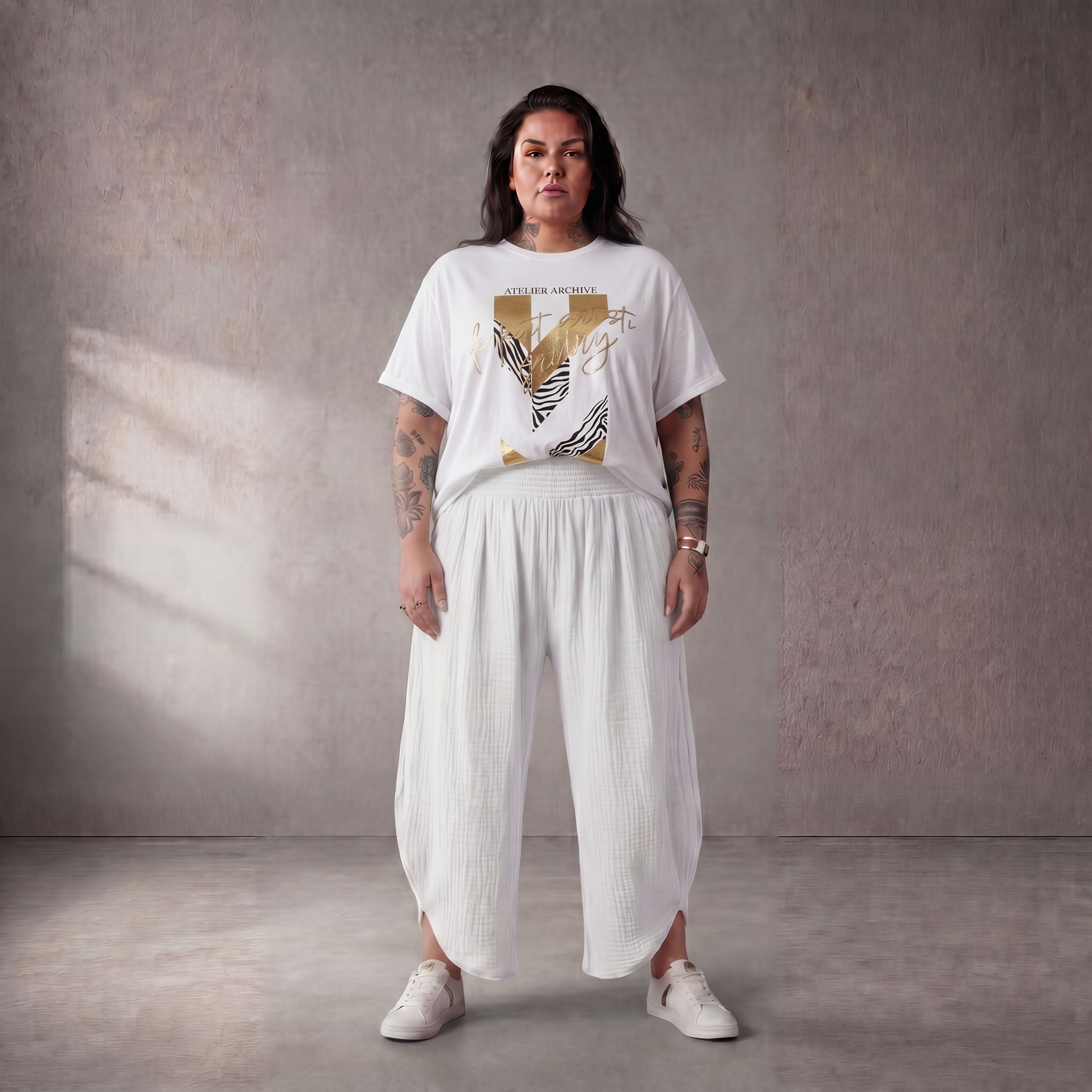Damen Shirt Lagenlook Baumwolle Mintgrün, A-Linie, Oversize große Größen – Funky Diva