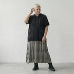 Luftiges Oversize Shirt aus leichter Baumwolle im ausgefallenen Lagenlook mit Kapuze, Schwarz