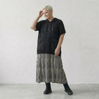 Luftiges Oversize Shirt aus leichter Baumwolle im ausgefallenen Lagenlook mit Kapuze, Schwarz