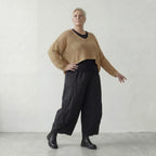 Zeitlos stilvoller Oversize Lagenlook Überwurf aus feiner Baumwolle mit luftiger Lochstruktur, Sand