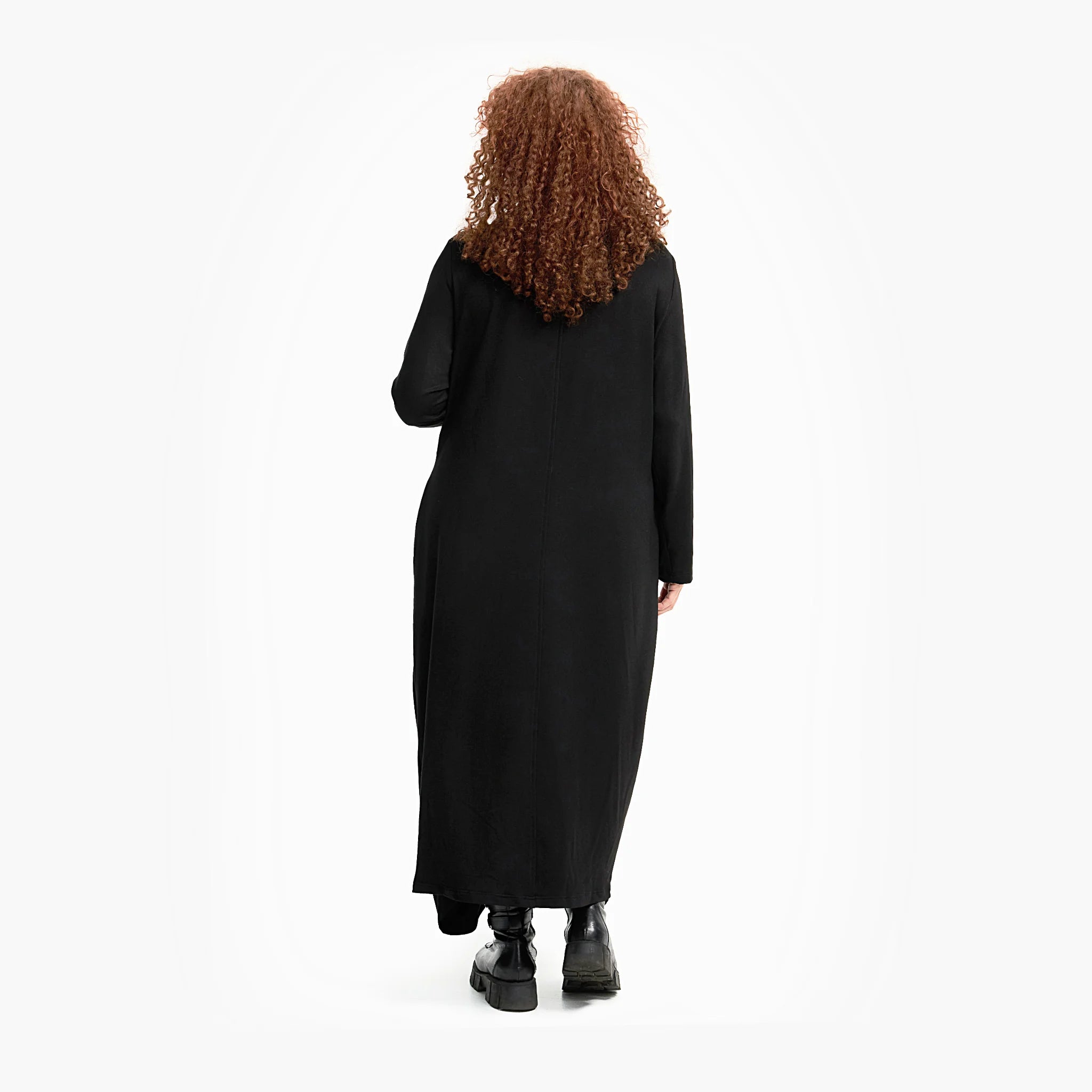  Do Your Best Kleid in gerader Form, aus Viskose, D707, Schwarz, Schick, Modern, Bequem