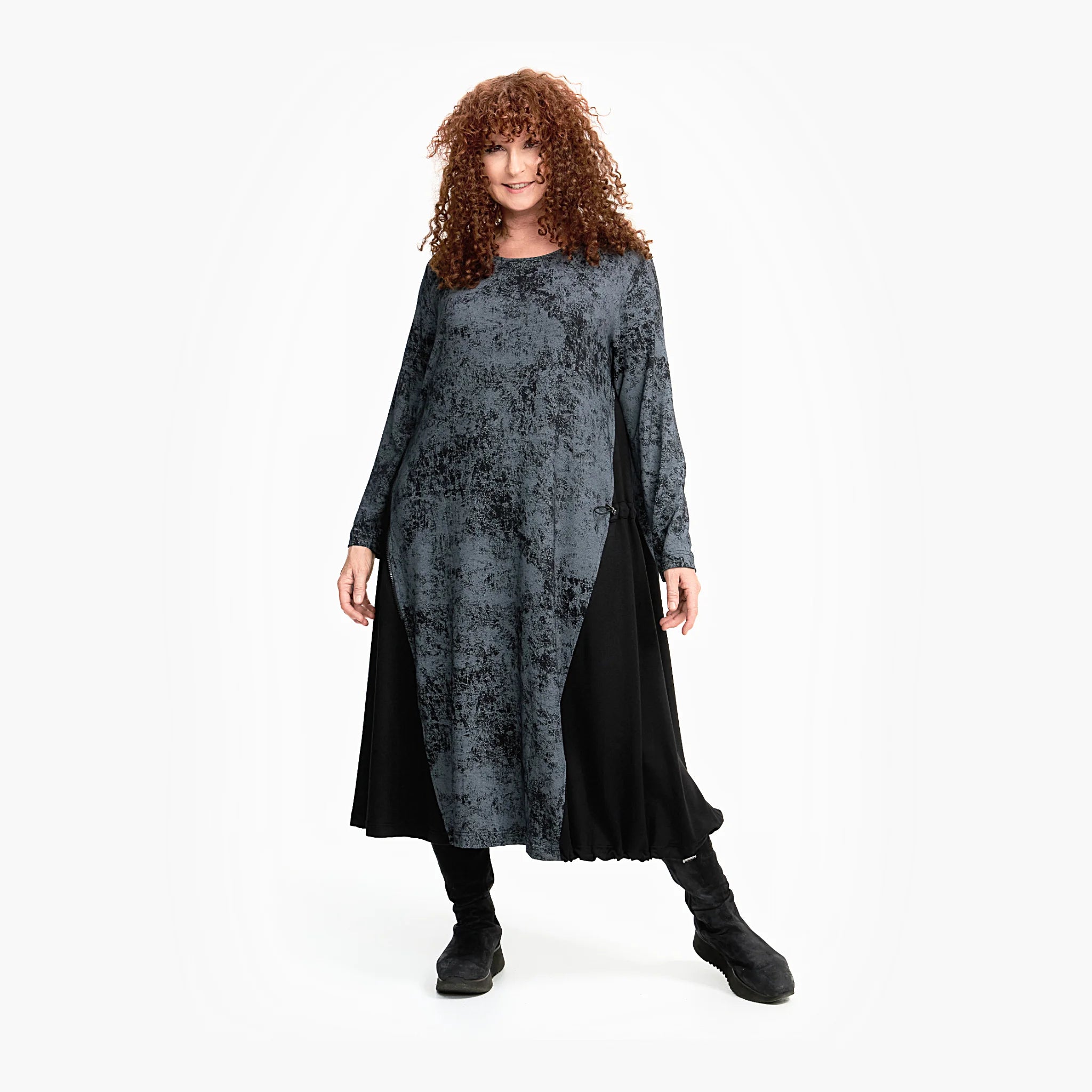  Do Your Best Kleid in gerader Form, aus Viskose, D712, Schwarz, Schick, Modern, Bequem