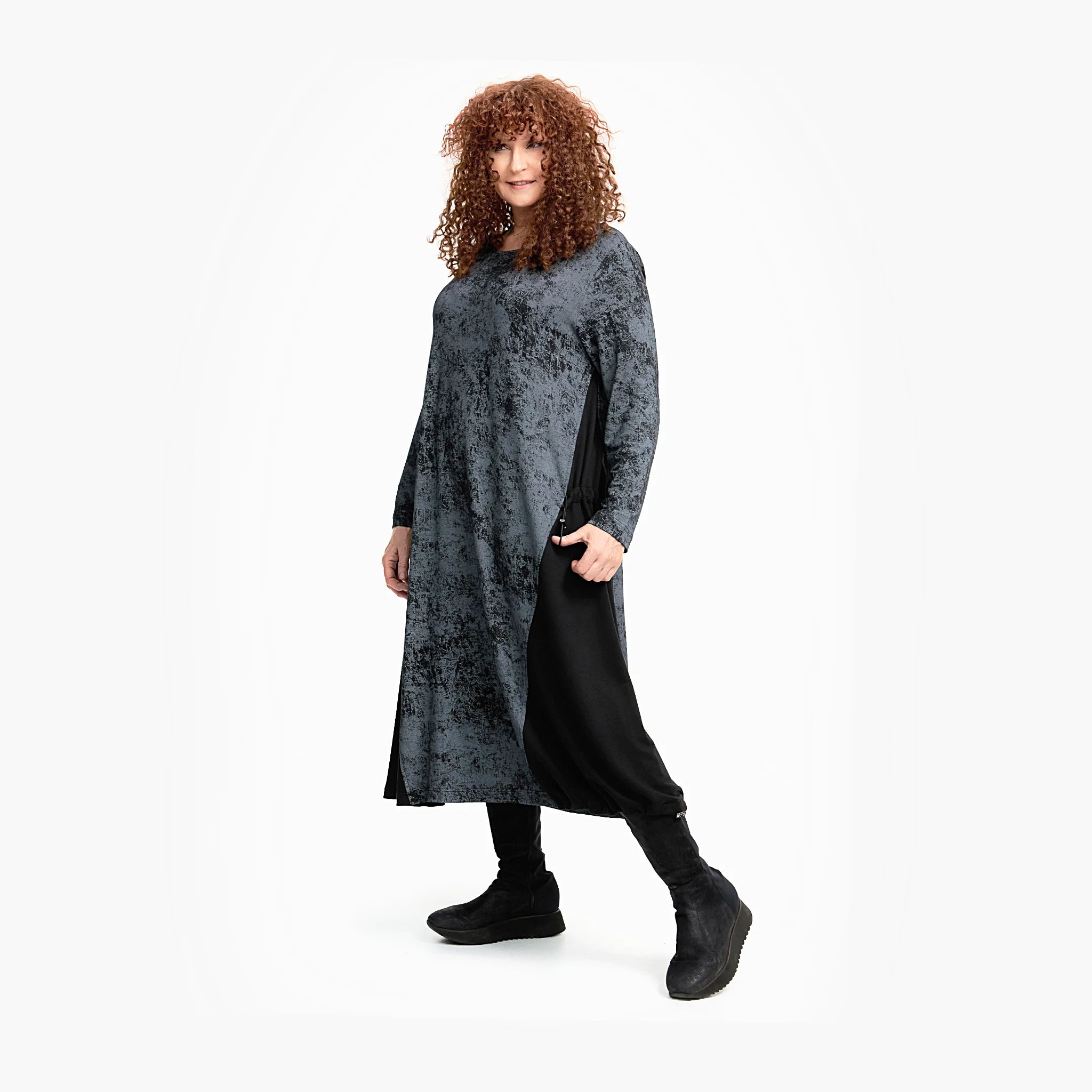  Do Your Best Kleid in gerader Form, aus Viskose, D712, Schwarz, Schick, Modern, Bequem