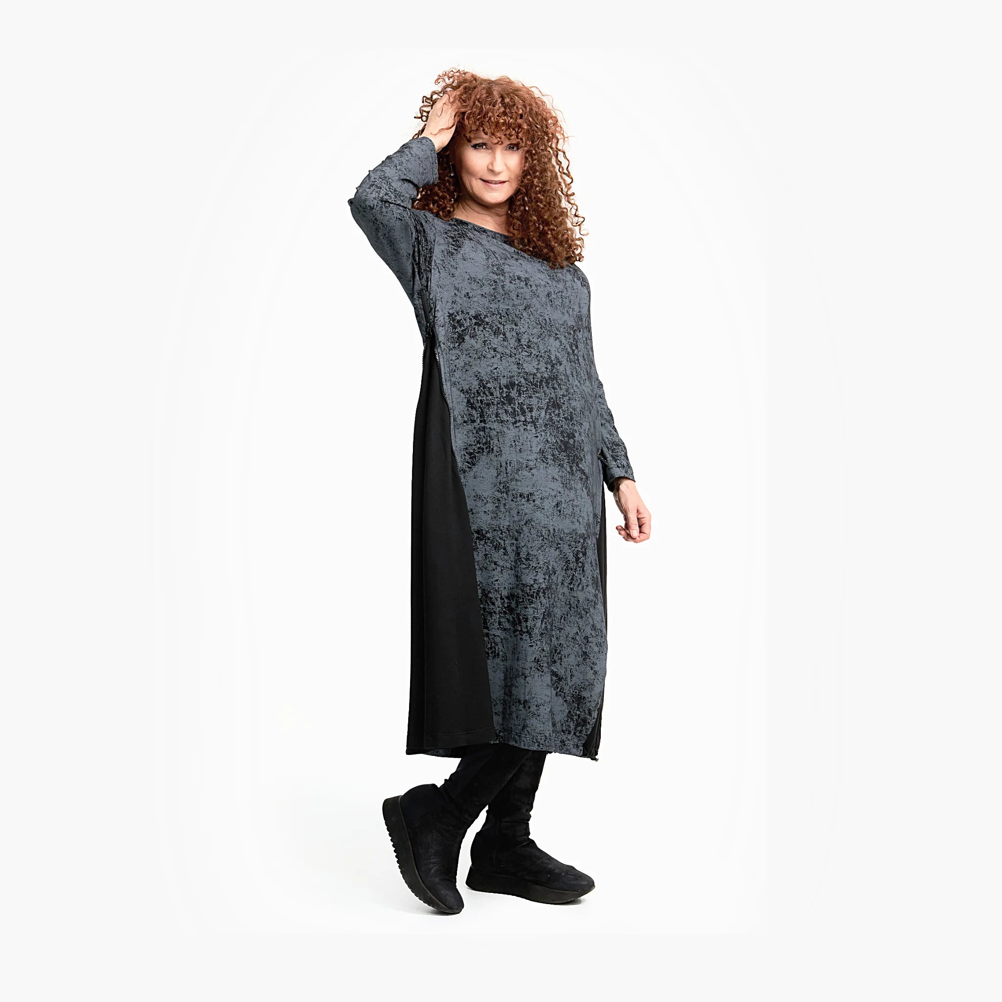 Do Your Best Kleid in gerader Form, aus Viskose, D712, Schwarz, Schick, Modern, Bequem