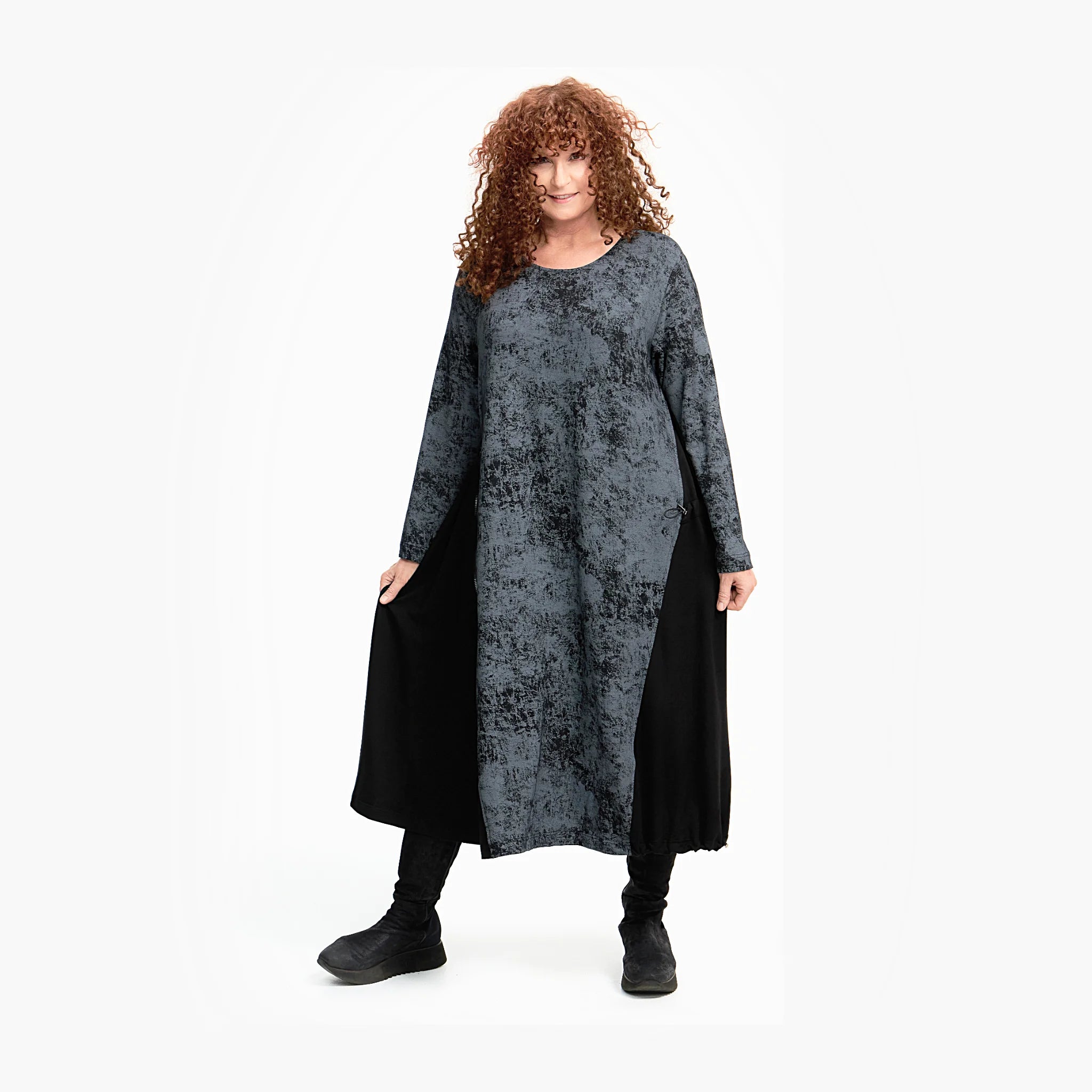  Do Your Best Kleid in gerader Form, aus Viskose, D712, Schwarz, Schick, Modern, Bequem