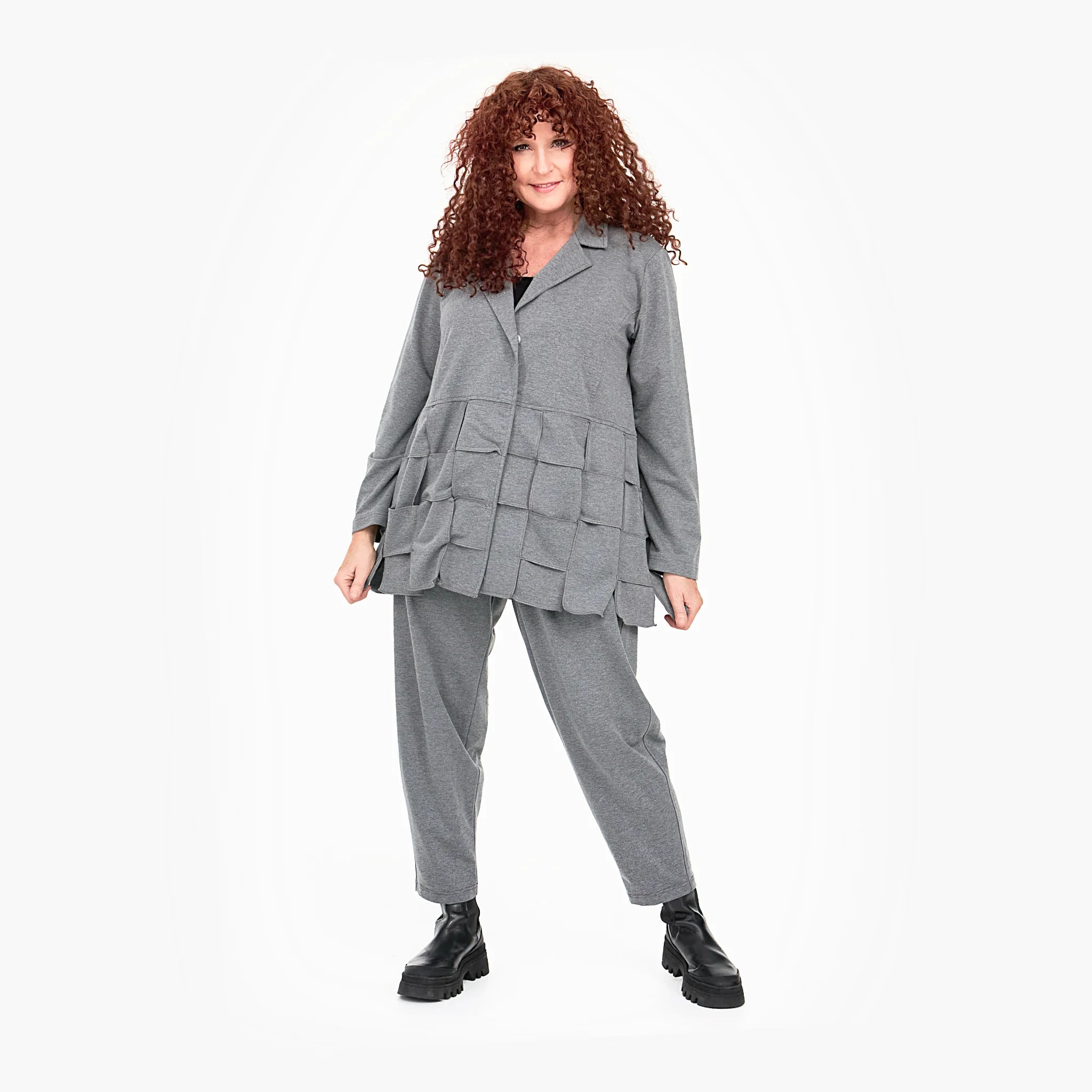  Jacke von Do Your Best aus Viskose, D746, Grau, Schick, Modern, Bequem