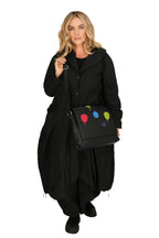  AKH Fashion Tasche in gerader Form, aus Leder, 1180.DJ001, Schwarz-Punkte, Punkte, Schick