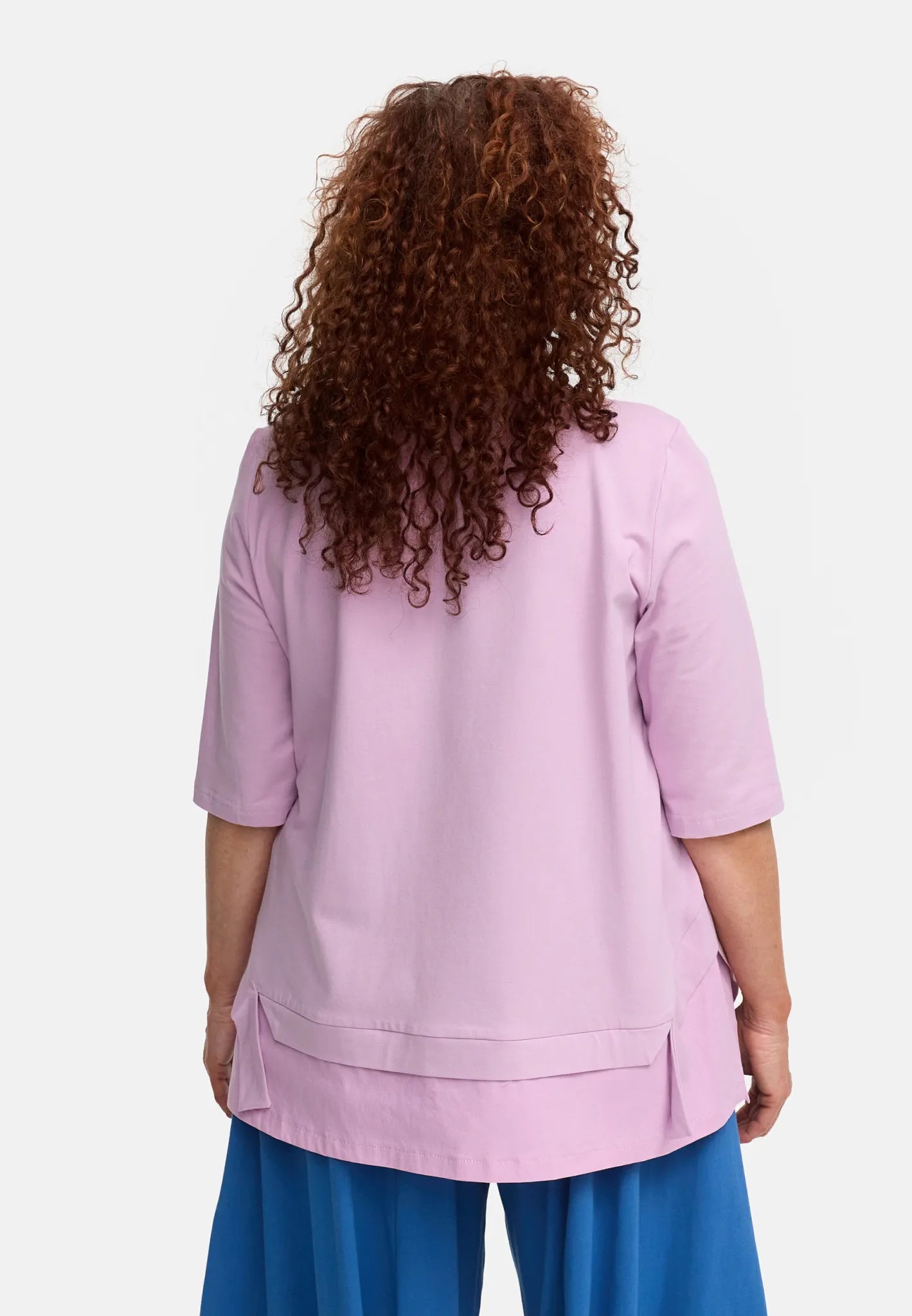  Do Your Best Shirt in gerader Form, aus Viskose, D934, Puder, Ausgefallen, Zeitlos, Schick