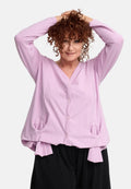  Do Your Best Jacke in gerader Form, aus Baumwolle, D936, Puder, Ausgefallen, Zeitlos