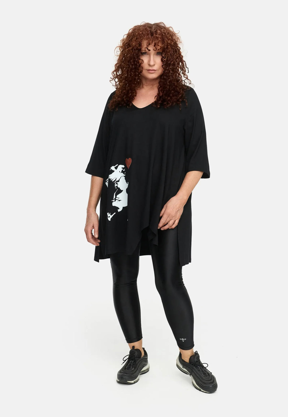  A-Form Shirt von Frenzi aus Viskose, F9592, Multicolor, Ausgefallen, Zeitlos, Schick
