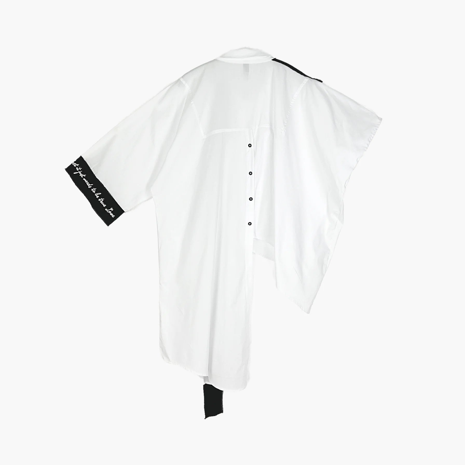  H4 Fashion Bluse in asymmetrischer Form, aus Baumwolle, 1852, Weiß, Schick, Modern, Bequem