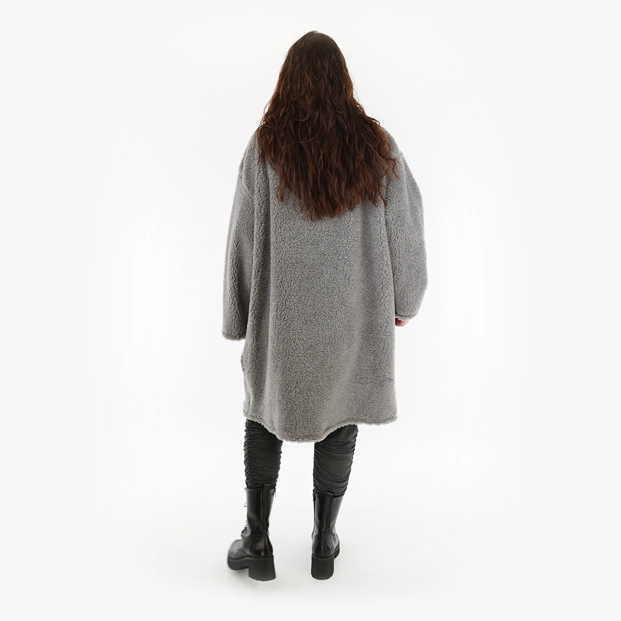  AKH Fashion Jacke in gerader Form, aus Materialmix, 1360.06656, Grau, Schick, Modern