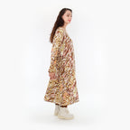  Ballonkleid von AKH Fashion aus Viskose, 1355.01927, Cognac-Rose-Weiß, Muster, Schick