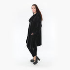  AKH Fashion Jacke in gerundeter Form, aus Polyester, 1368.05459, Schwarz, Schick, Modern