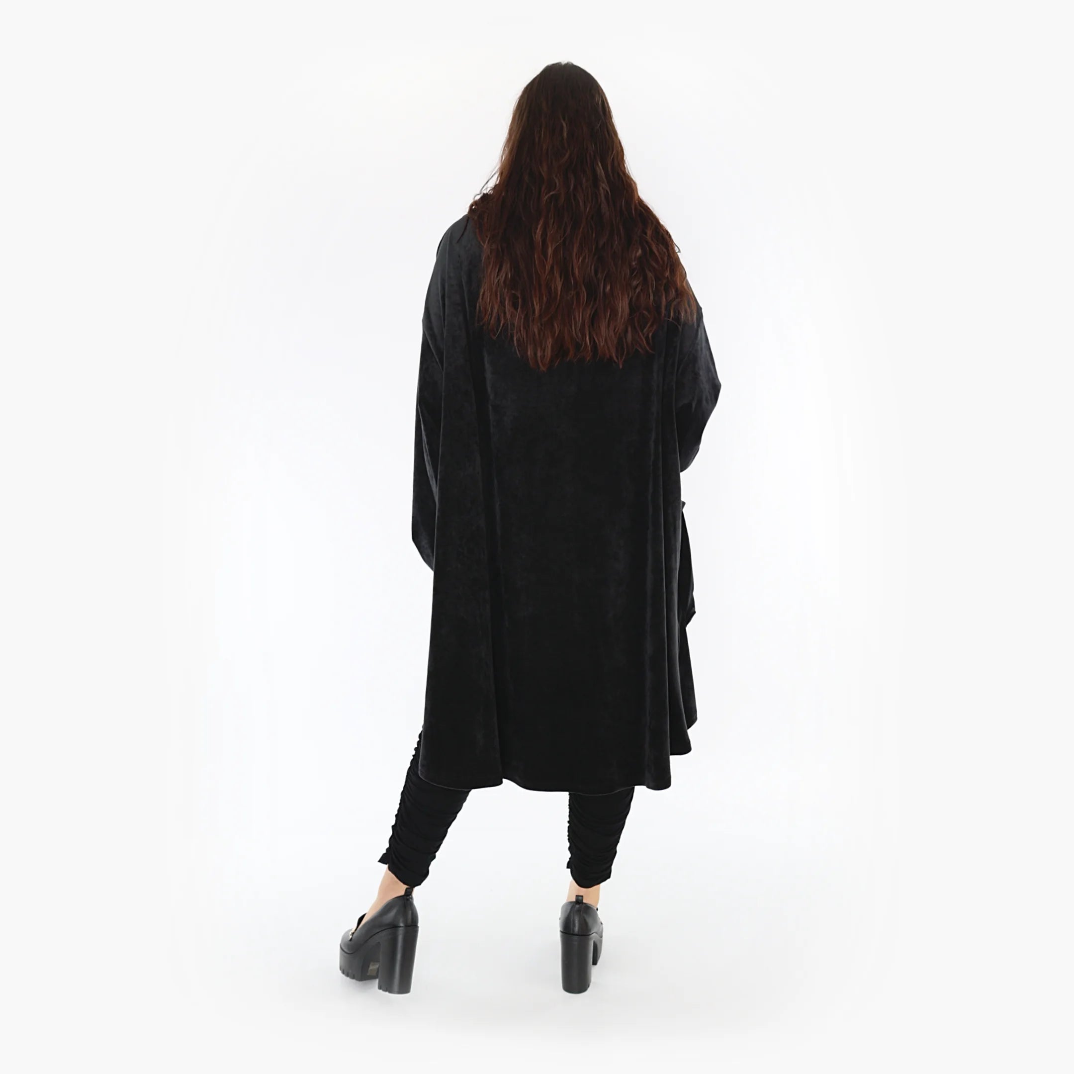  AKH Fashion Mantel in Vokuhila-Form, aus Polyester, 1368.02276, Schwarz, Schick, Modern