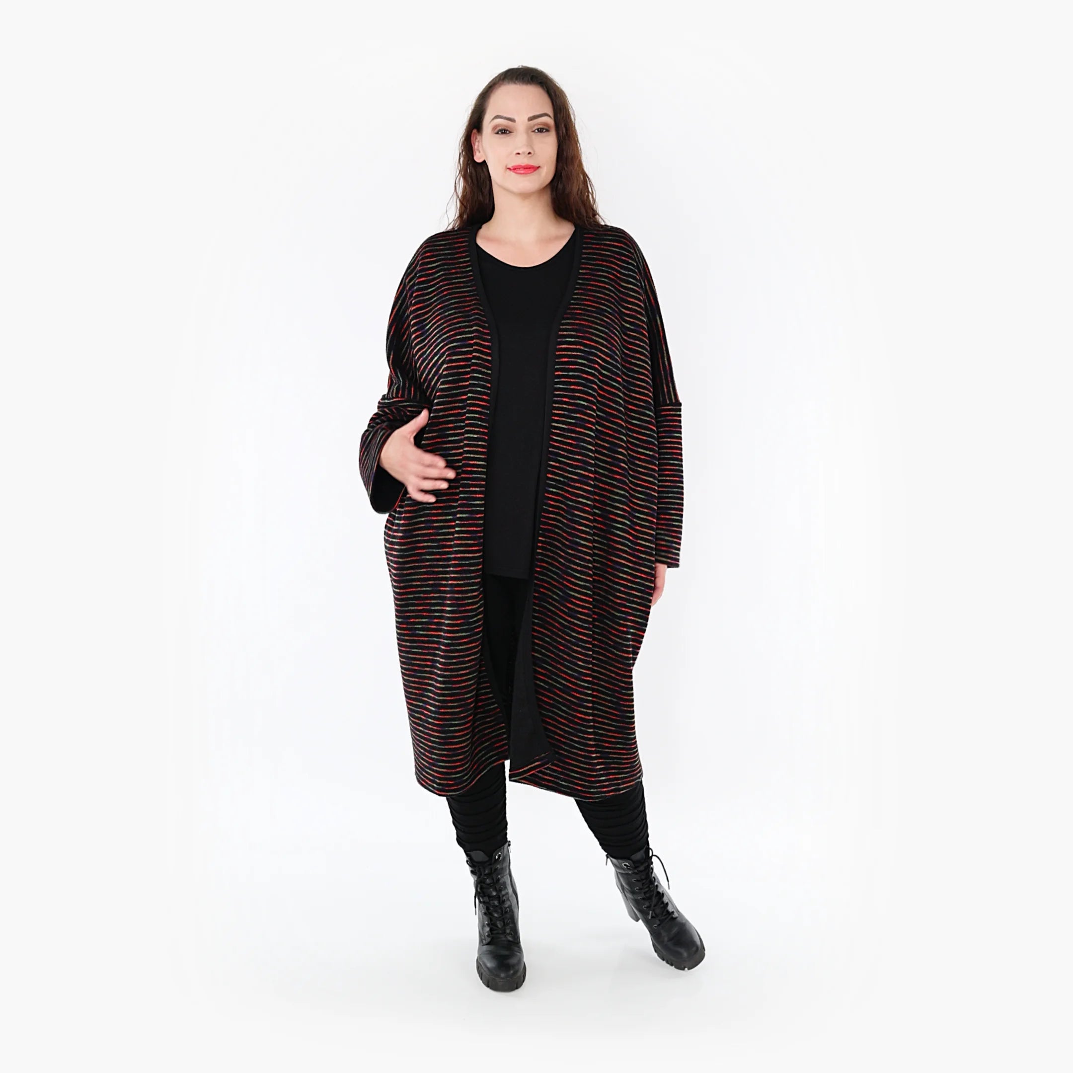 Jacke von AKH Fashion aus Baumwolle in gerader Form, ausgefallene Lagenlook Mode