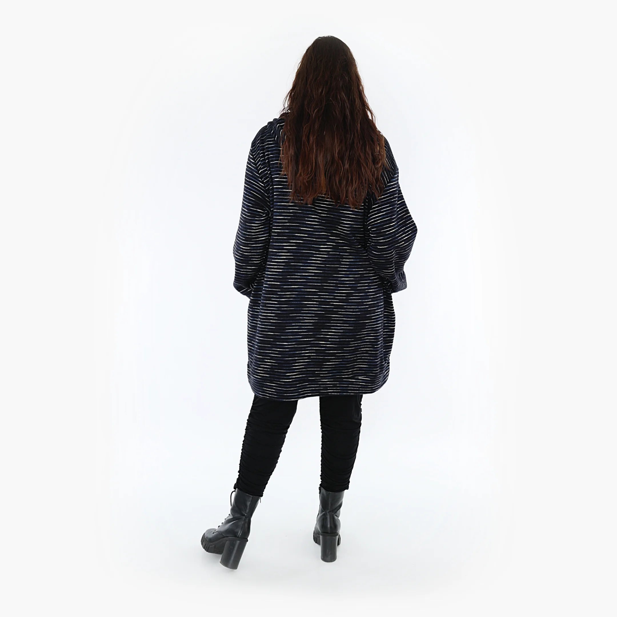  AKH Fashion Jacke in gerader Form, aus Baumwolle, 1367.06820, Schwarz-Blau-Weiß, Schick