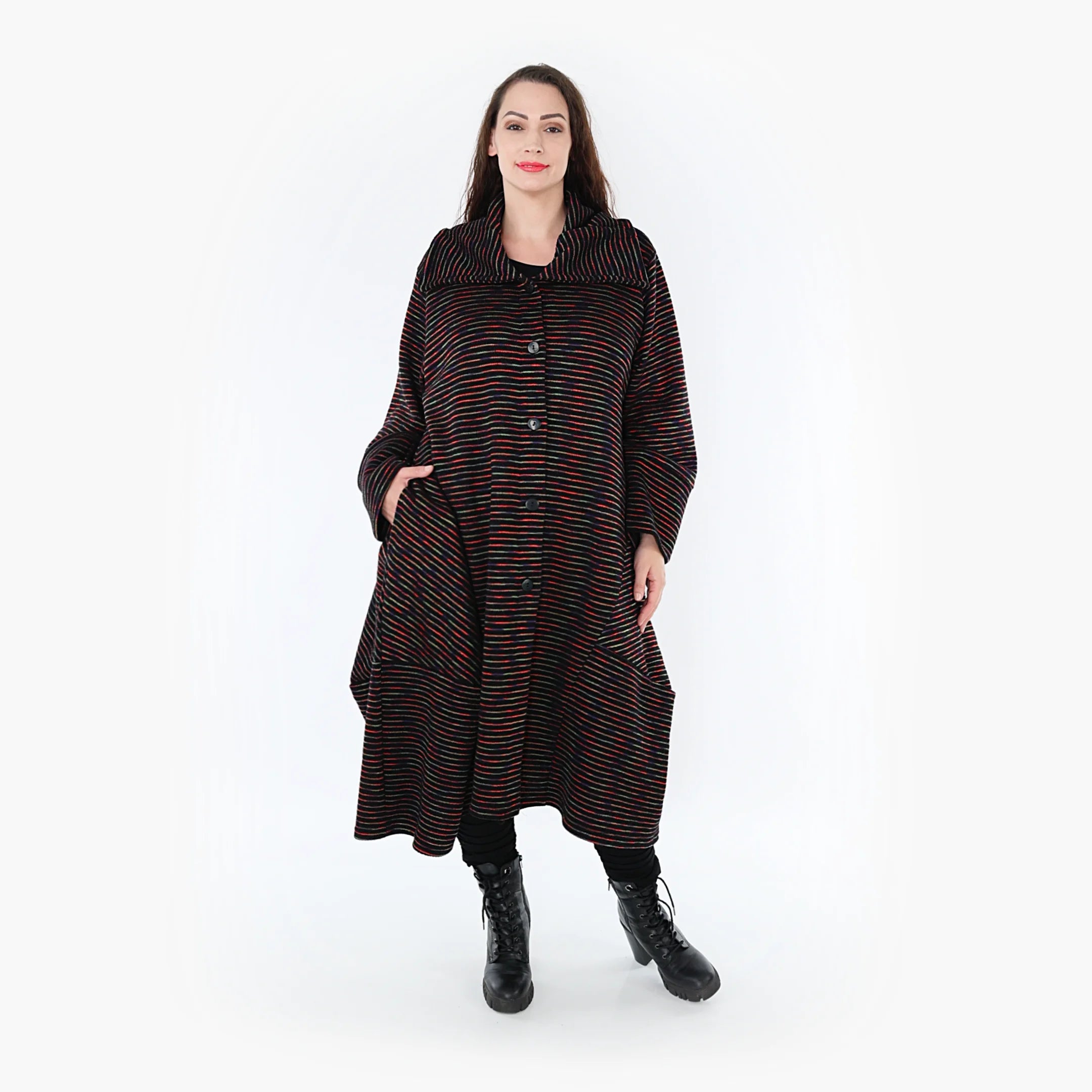 Ballonmantel von AKH Fashion aus Baumwolle, ausgefallene, zeitlose Lagenlook Mode