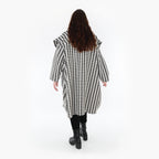  Ballonmantel von AKH Fashion aus Baumwolle, 1364.01776, Weiß-Schwarz, Schick, Modern