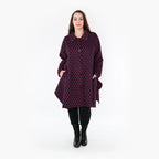  Ballonjacke von AKH Fashion aus Materialmix, 1365.06864, Schwarz-Fuchsia, Raute, Schick