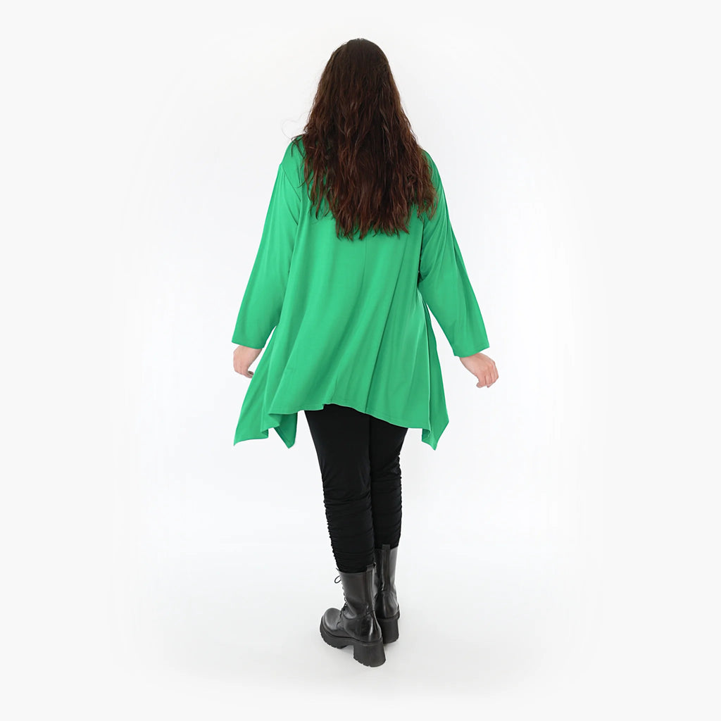  A-Form Shirt von AKH Fashion aus Viskose, 1233.1019L, Grün, Schick, Modern, Bequem