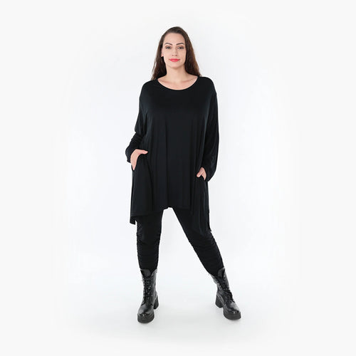A-Form Shirt von AKH Fashion aus Viskose, ausgefallene, zeitlose Lagenlook Mode