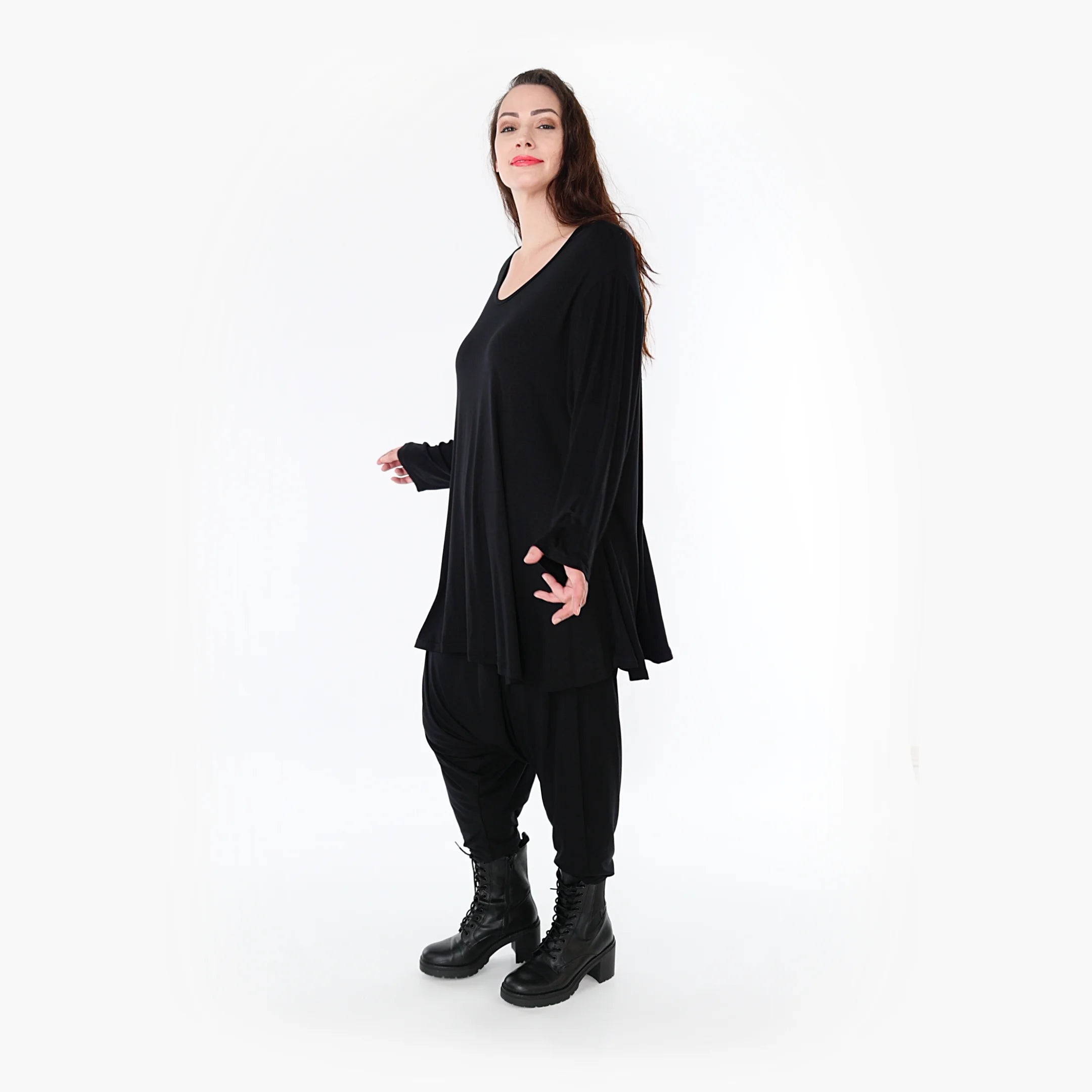Shirt von AKH Fashion aus Viskose in Glocken-Form, ausgefallene Lagenlook Mode