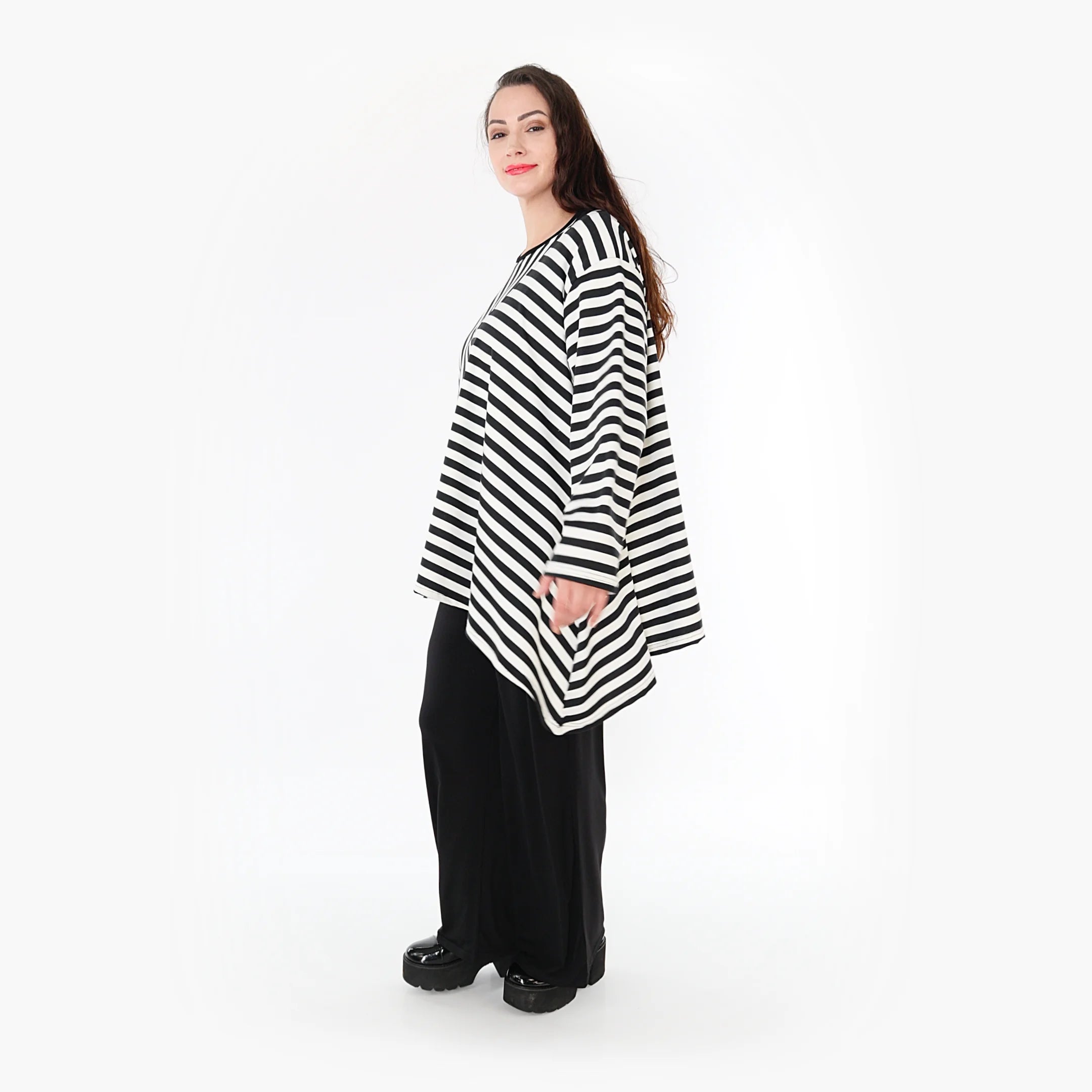 A-Form Shirt von AKH Fashion aus Viskose, ausgefallene, zeitlose Lagenlook Mode