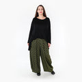  Ballonhose von AKH Fashion aus Materialmix, 1365.08069, Schwarz-Lime, Raute, Schick