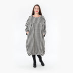  Ballonkleid von AKH Fashion aus Baumwolle, 1364.06947, Weiß-Schwarz, Schick, Modern