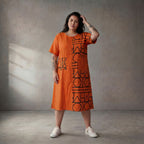Leichtes Orange Popeline Shirt im legeren Lagenlook mit Taschen zeitlos luftig Oversize